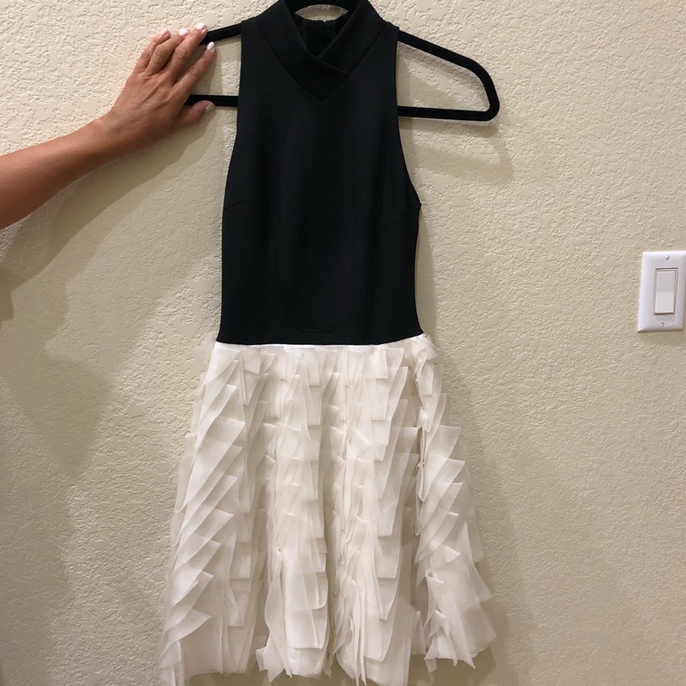 Black and off white Sachin + Babi mini dress